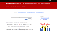 Desktop Screenshot of mcdonaldsmenuprices.com